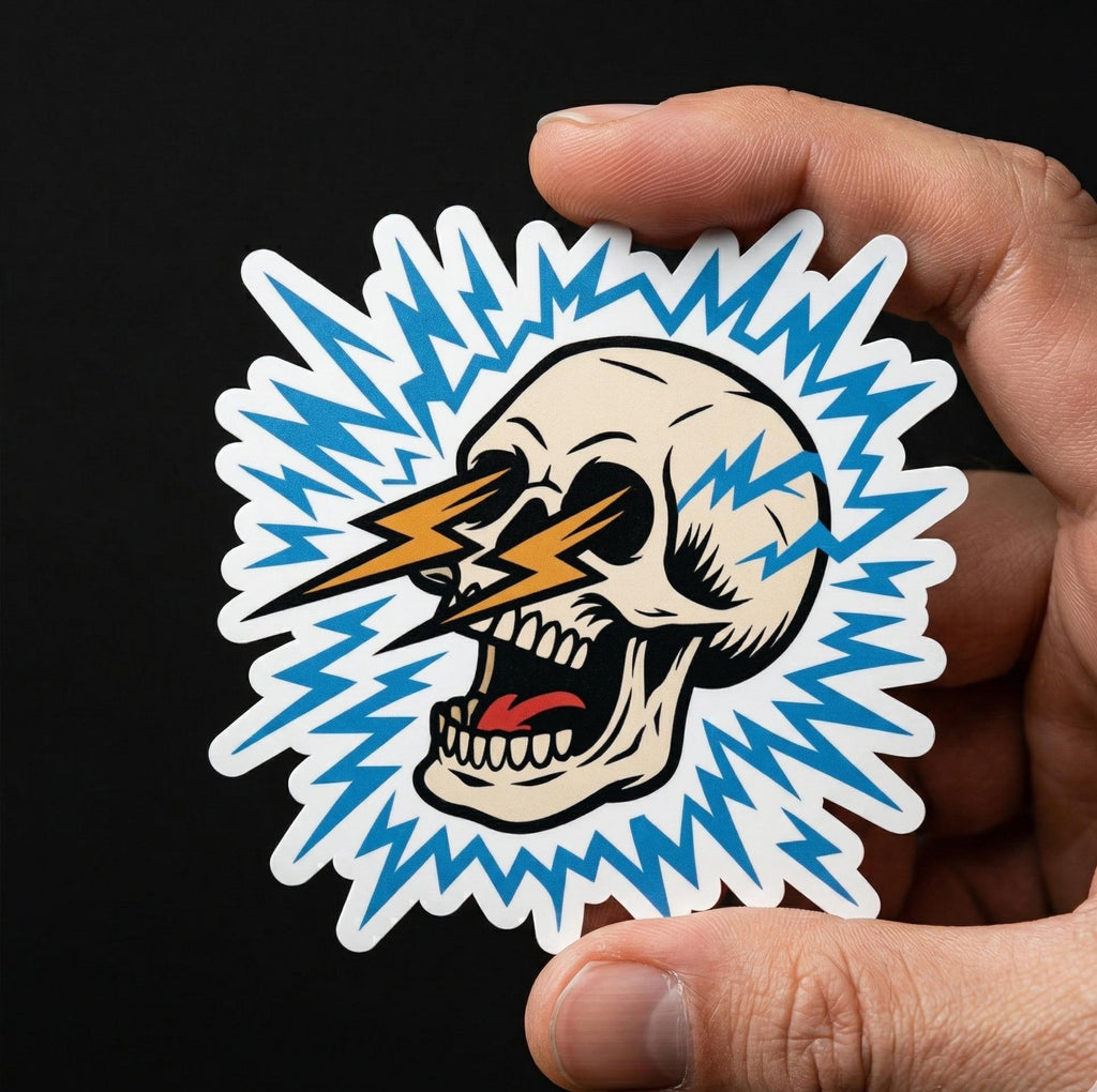 Shocked Skull Sticker
