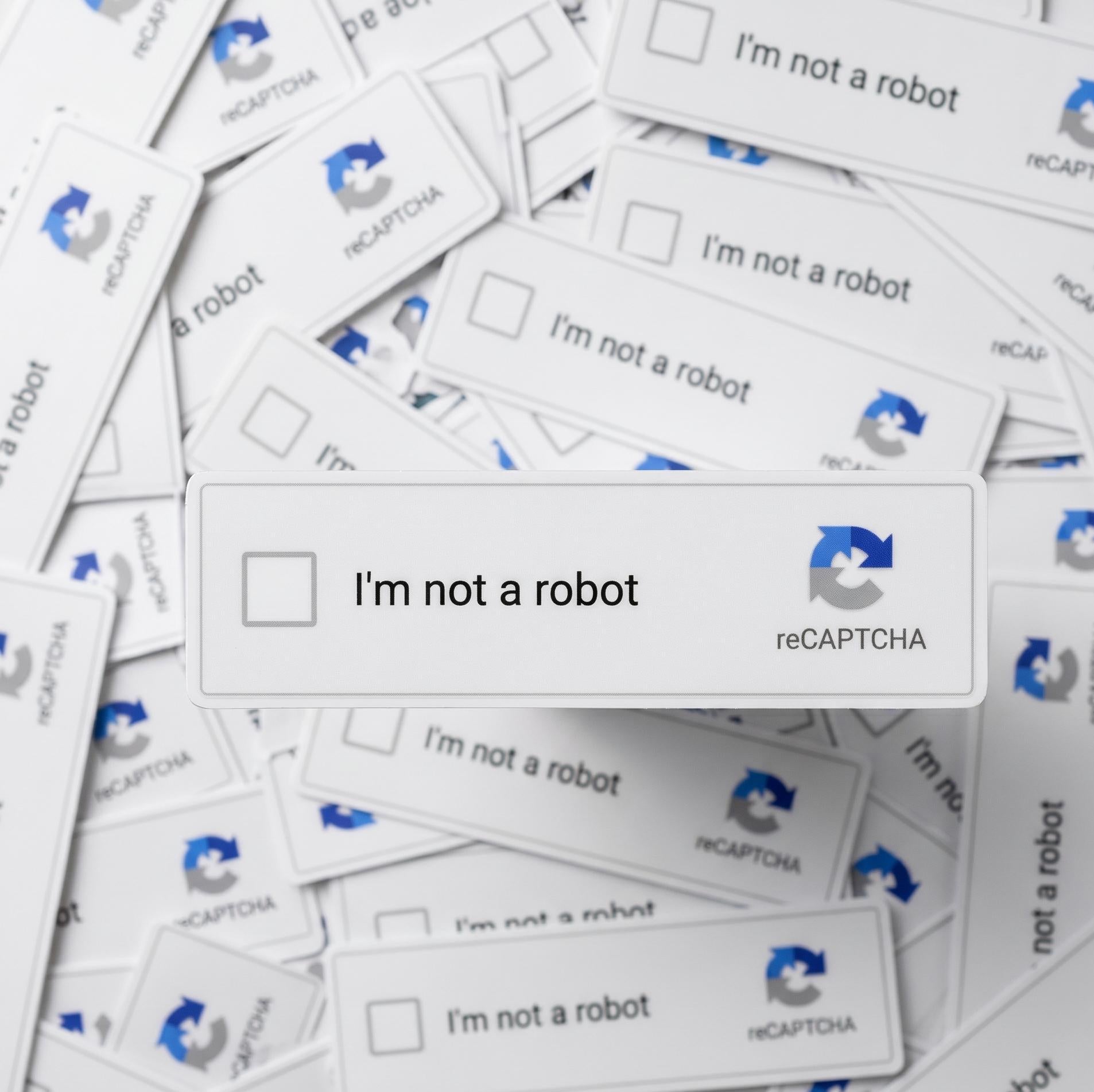 I'm Not a Robot CAPTCHA Stickers (10pcs)