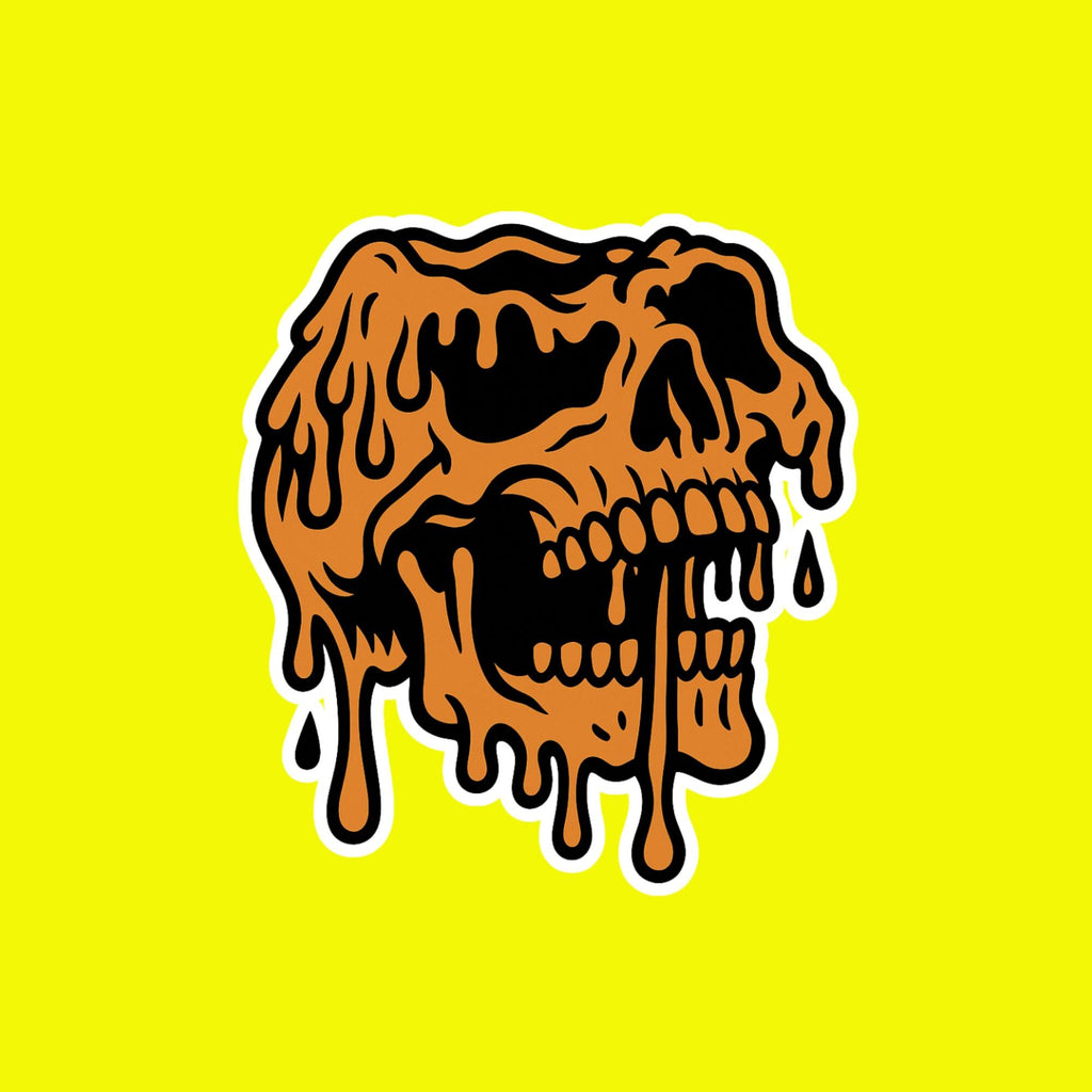 Melting Skull Sticker