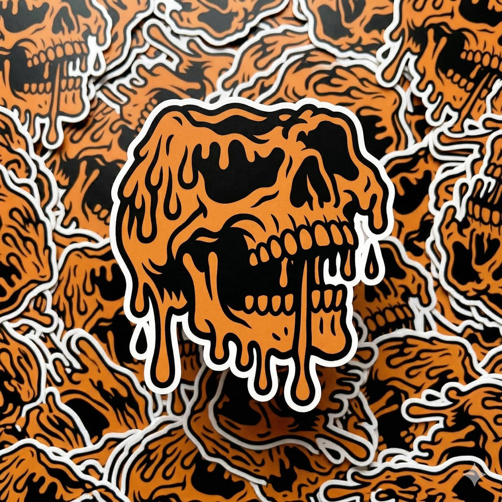 Melting Skull Sticker