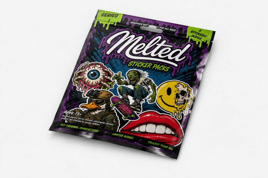 Melted Series 1 Sticker Pack ( 2 pack special)