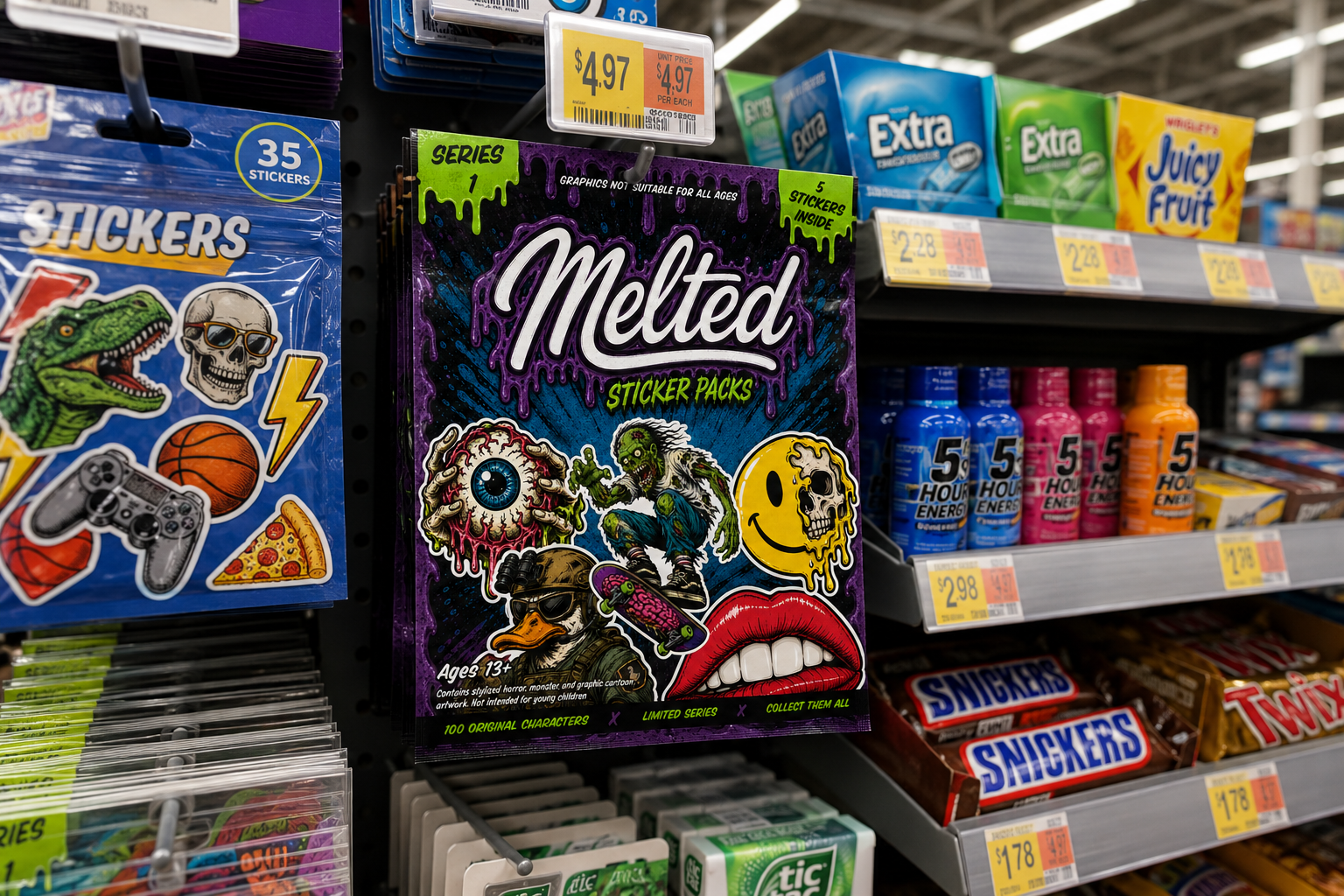 Melted Series 1 Sticker Pack ( 2 pack special)