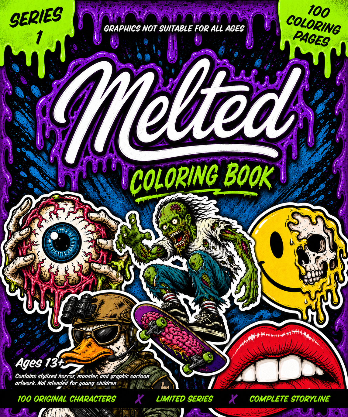 Melted Series 1 Coloring and Storyline Book