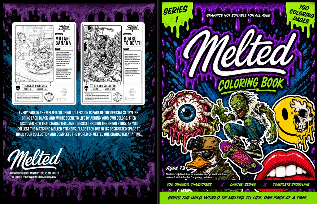 Melted Series 1 Coloring and Storyline Book