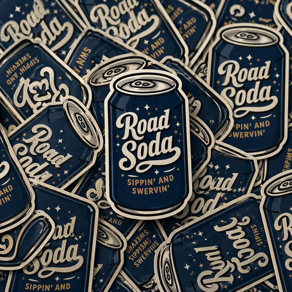 Road Soda Can Sticker