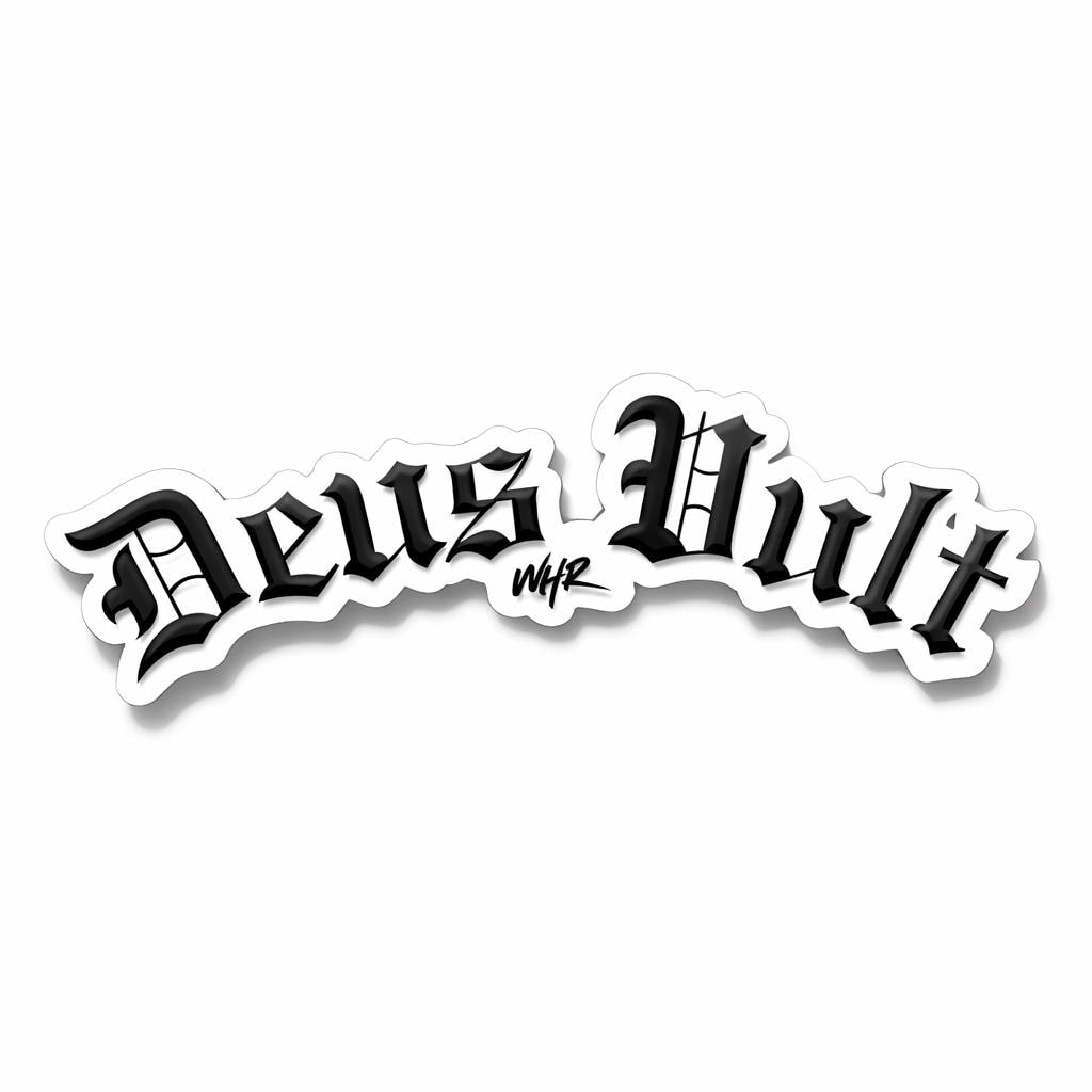 Christian Sticker, Crusader Deus Vult Latin Phrase Christian Vinyl Decal