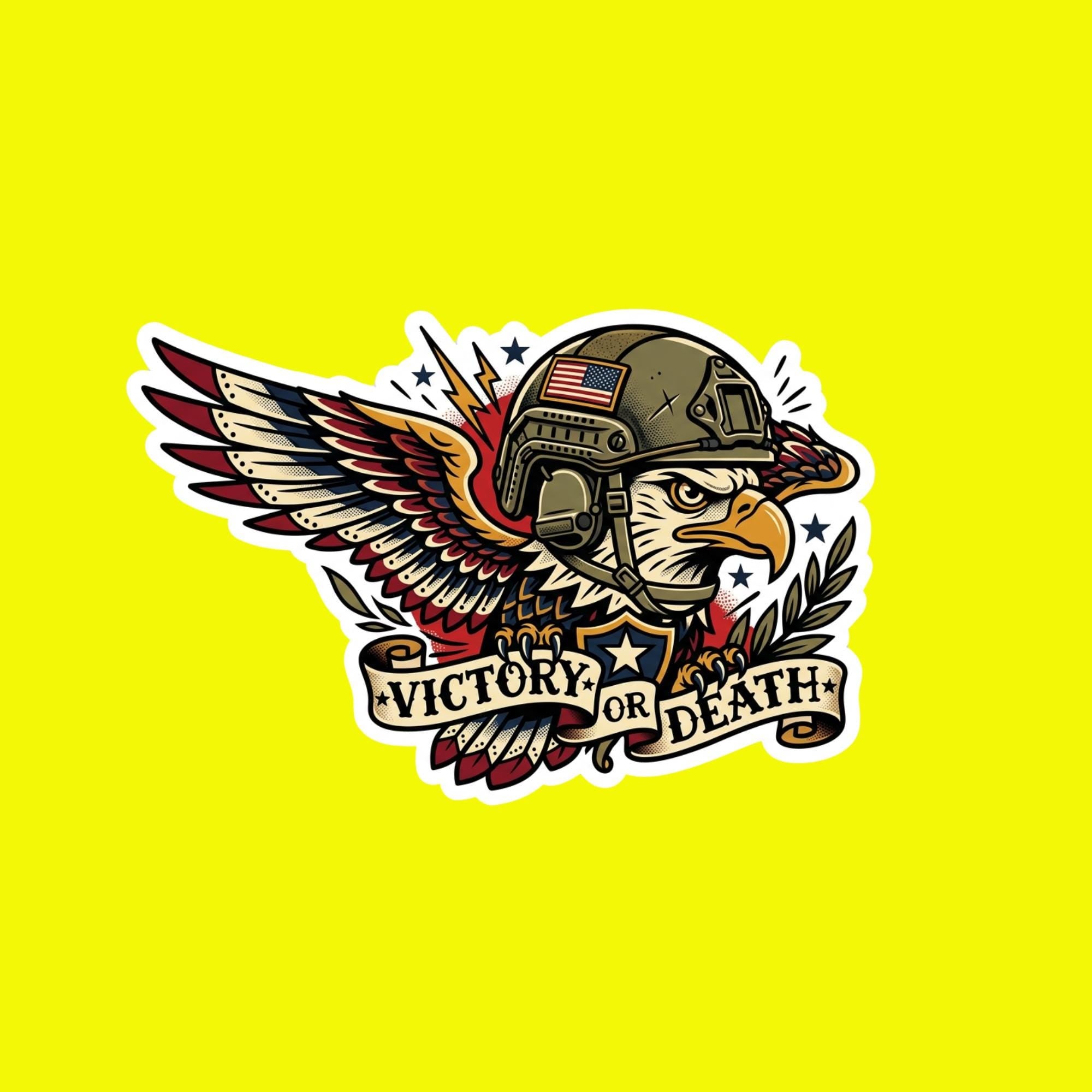Hard Hat Sticker, Tactical Eagle USA, Patriotic American Decal, Military Style Freedom Sticker, Bold USA Graphic for Laptop Water Bottle
