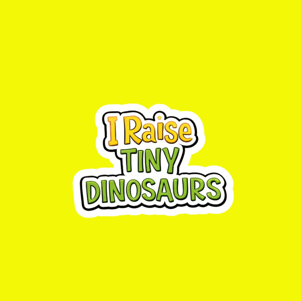 Chicken Lover Gift, I Raise Tiny Dinosaurs Sticker, Funny Chicken Owner Decal, Backyard Humor (Waterproof)