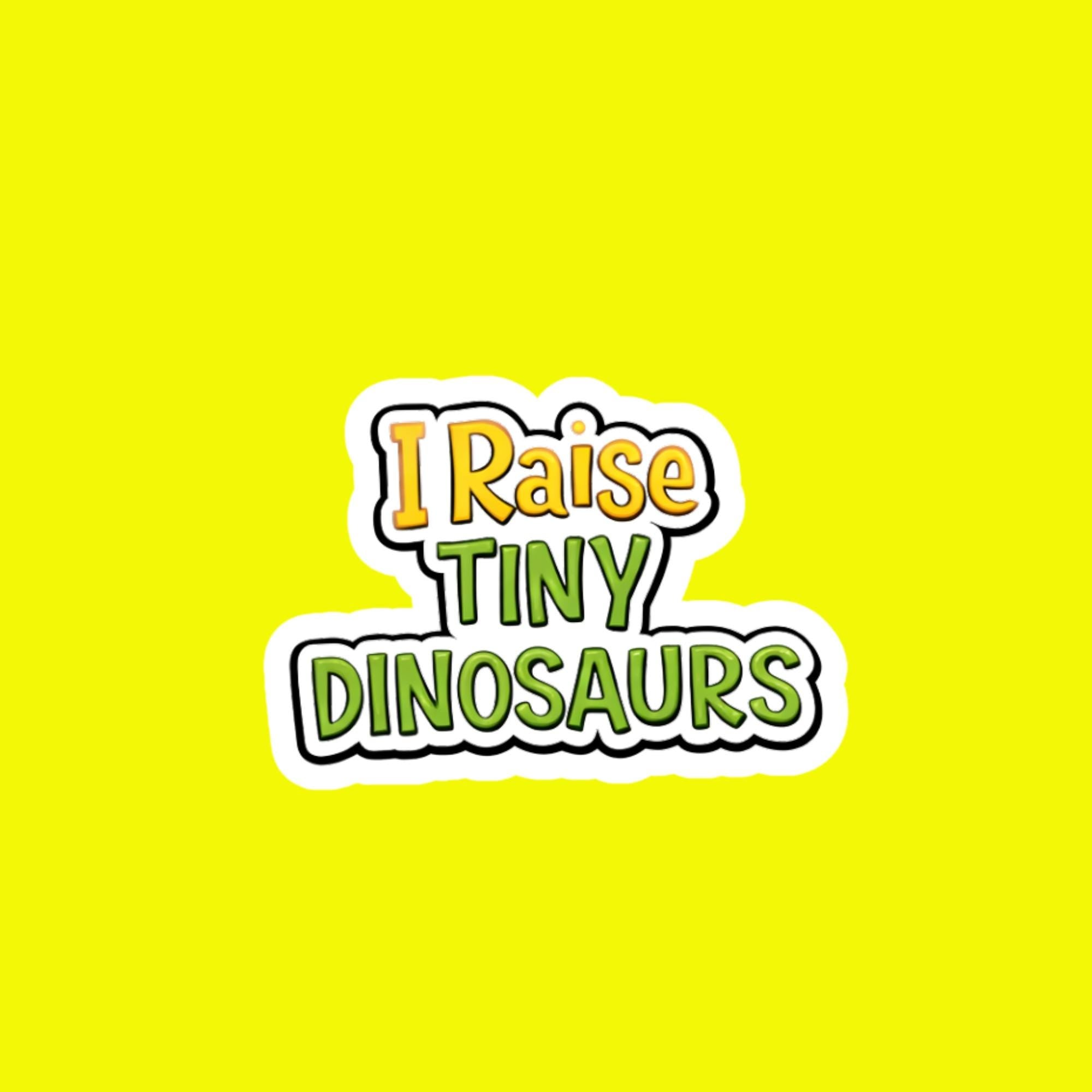 Chicken Lover Gift, I Raise Tiny Dinosaurs Sticker, Funny Chicken Owner Decal, Backyard Humor (Waterproof)