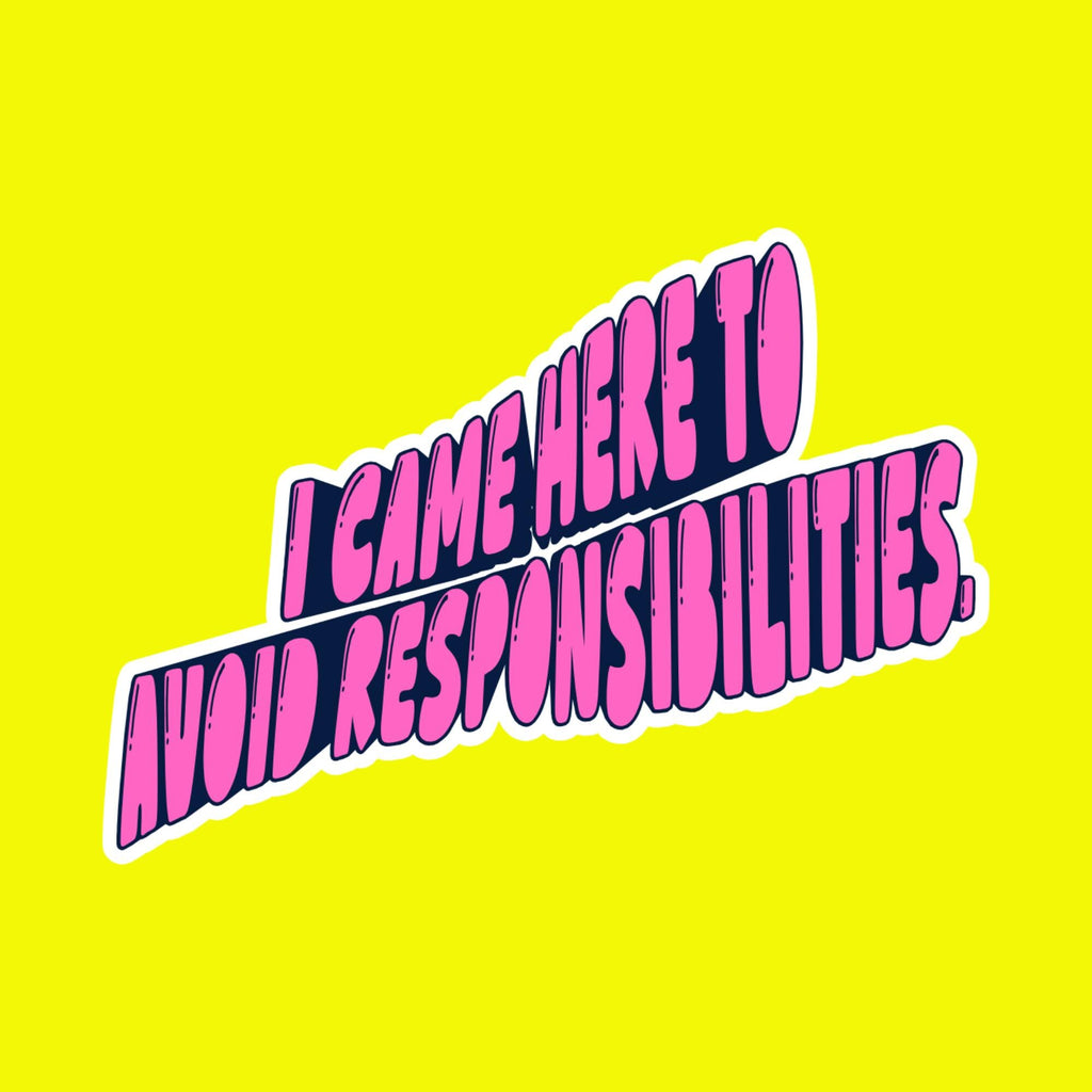 Water Bottle Sticker, Funny Procrastination, Avoid Responsibilities Decal, Relatable Humor Laptop Vinyl