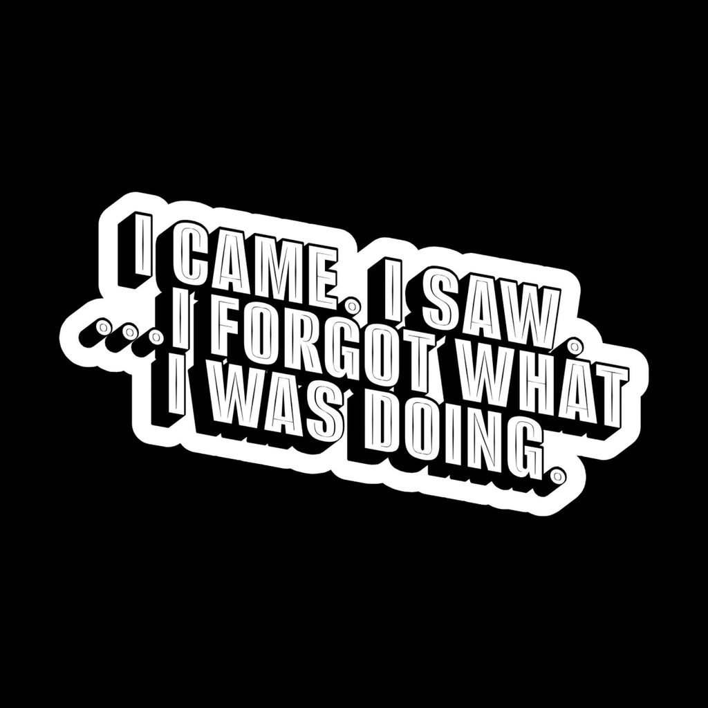 Laptop Sticker, Funny Forgetful Graphic, Memory Loss Quote Decal, Relatable Humor, Water Bottle