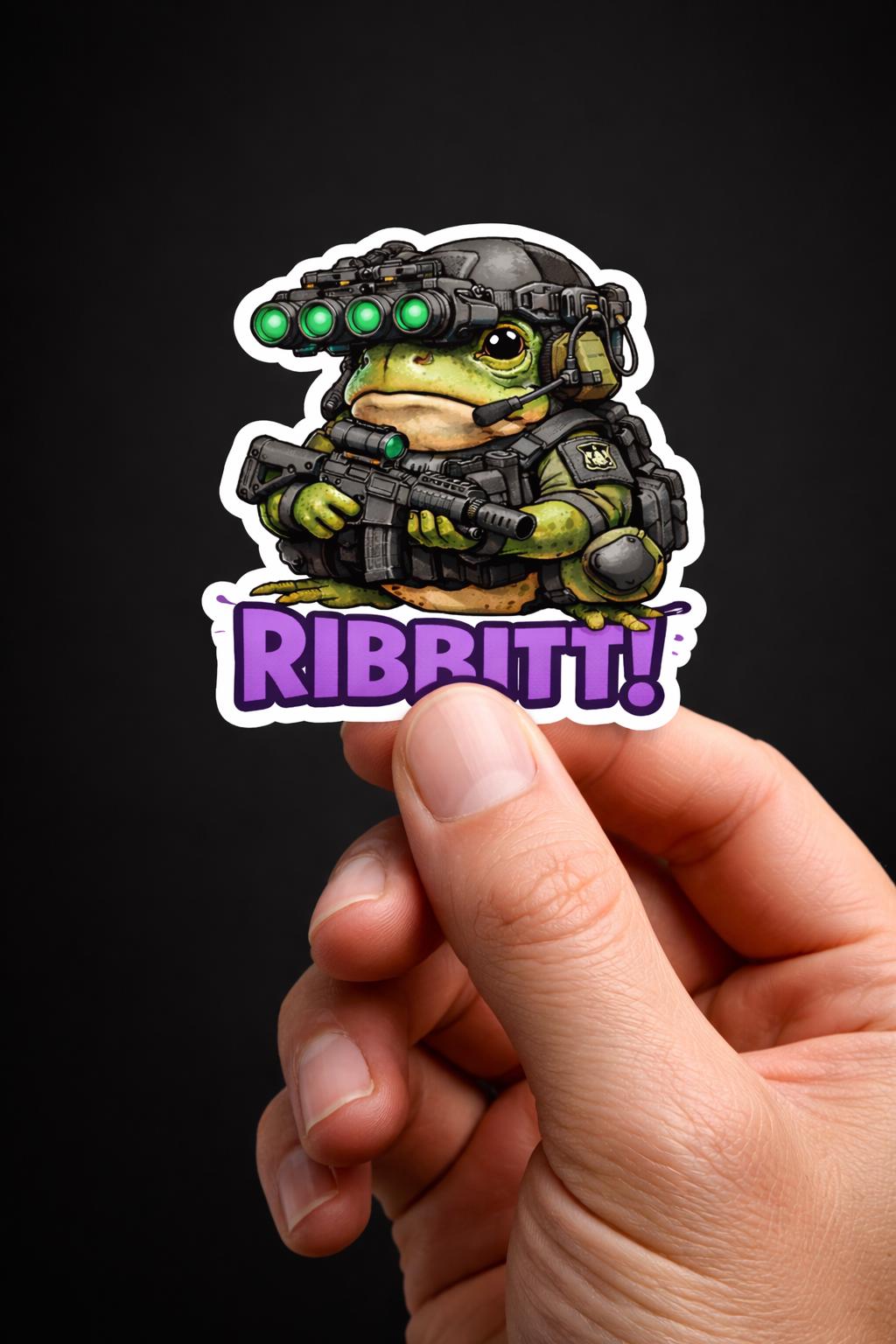 Frog Sticker, Military Meme Decal, Tactical Humor Vinyl Sticker