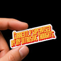Laptop Sticker, Intrusive Thoughts, Dark Humor Meme Decal, Relatable Quote Vinyl Water Bottle