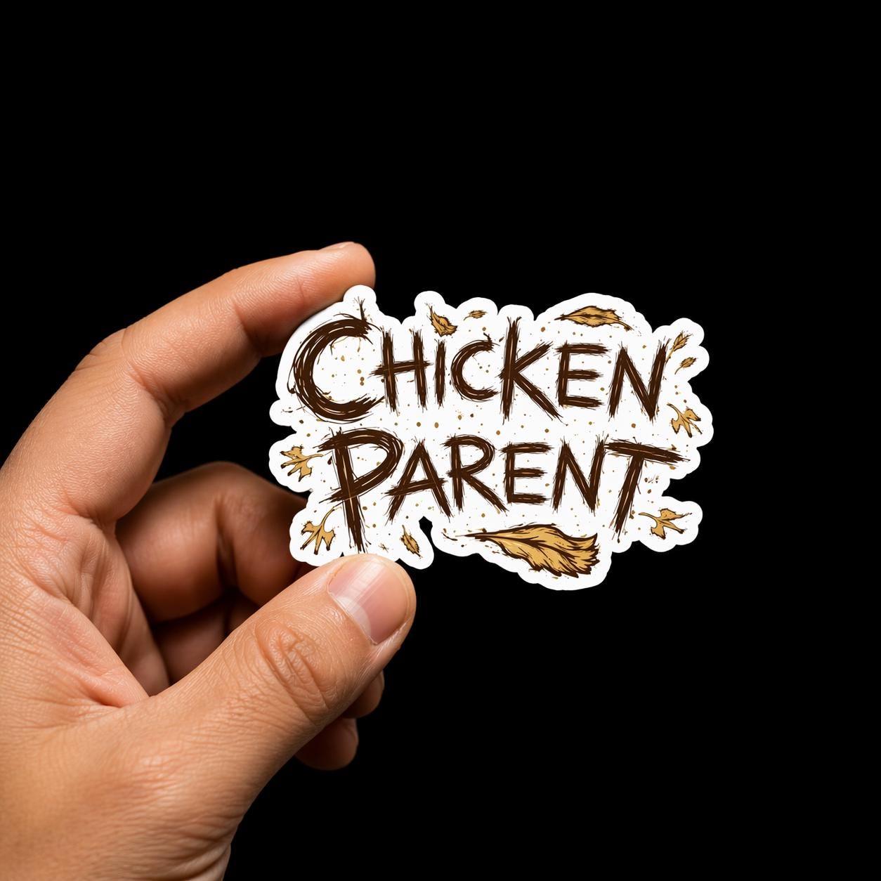 Chicken Sticker, Chicken Parent, Hen Lover Decal, Farm Animal Vinyl Graphic