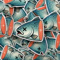 Water Bottle Sticker, Funny Dead Fish, Fishing Gift, Salmon Vinyl Decal, Dark Humor Fish, Waterproof, Fishing Joke, tackle box