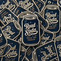 Road Soda Beer Can Sticker, Vintage Humor Decal (Waterproof)