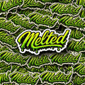 Water Bottle Sticker Neon Green Melting Logo Decal, Drip Effect Vinyl
