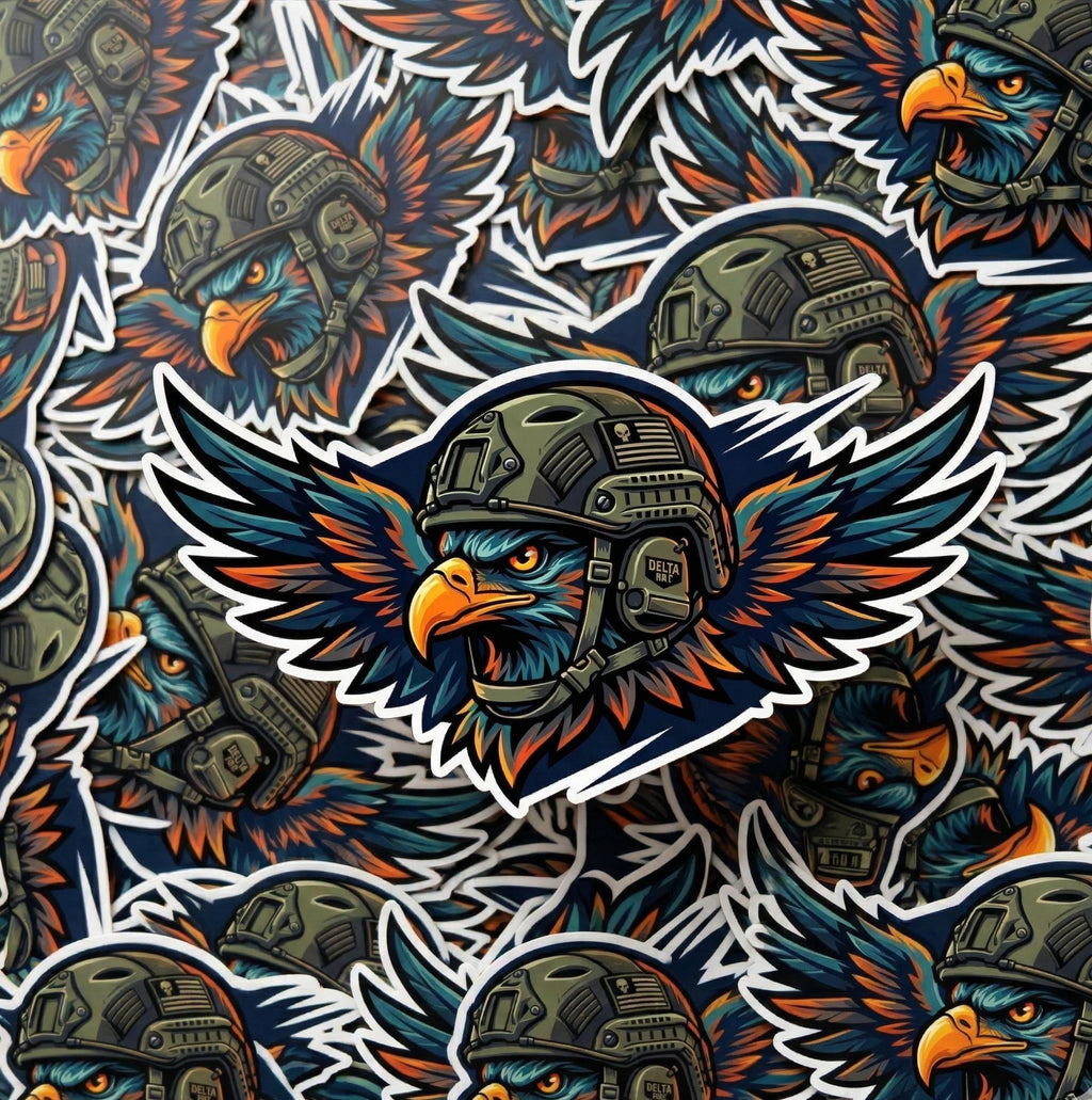 Tactical Night Hawk Sticker, Special Ops Bird Decal, Military Inspired Vinyl Graphic