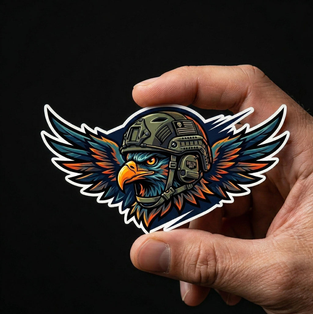 Tactical Night Hawk Sticker, Special Ops Bird Decal, Military Inspired Vinyl Graphic