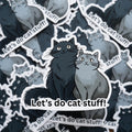Cat Lover Gift, Let's Do Cat Stuff Sticker, Playful Cats, Waterproof Vinyl Decal