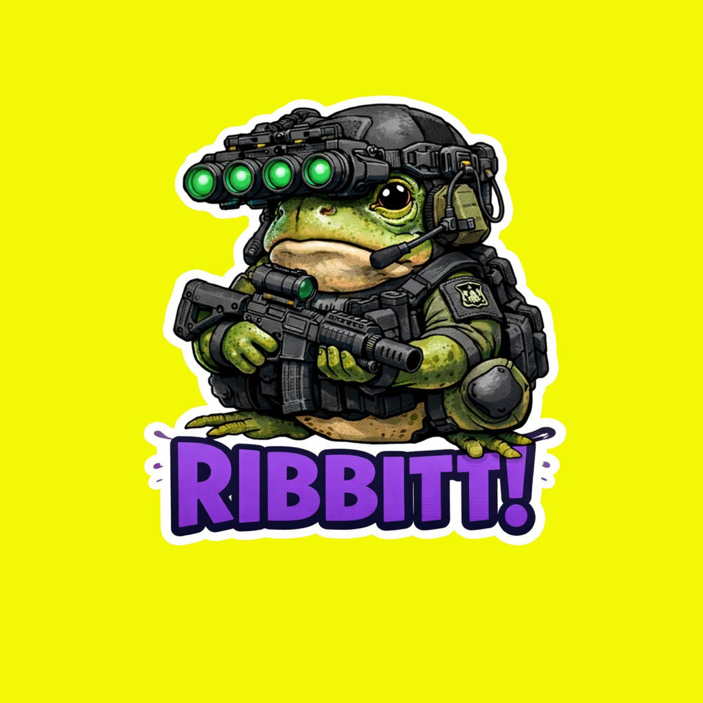 Frog Sticker, Military Meme Decal, Tactical Humor Vinyl Sticker