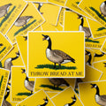 Funny Goose Sticker, Throw Bread At Me, Canada Meme Decal (Waterproof Vinyl)