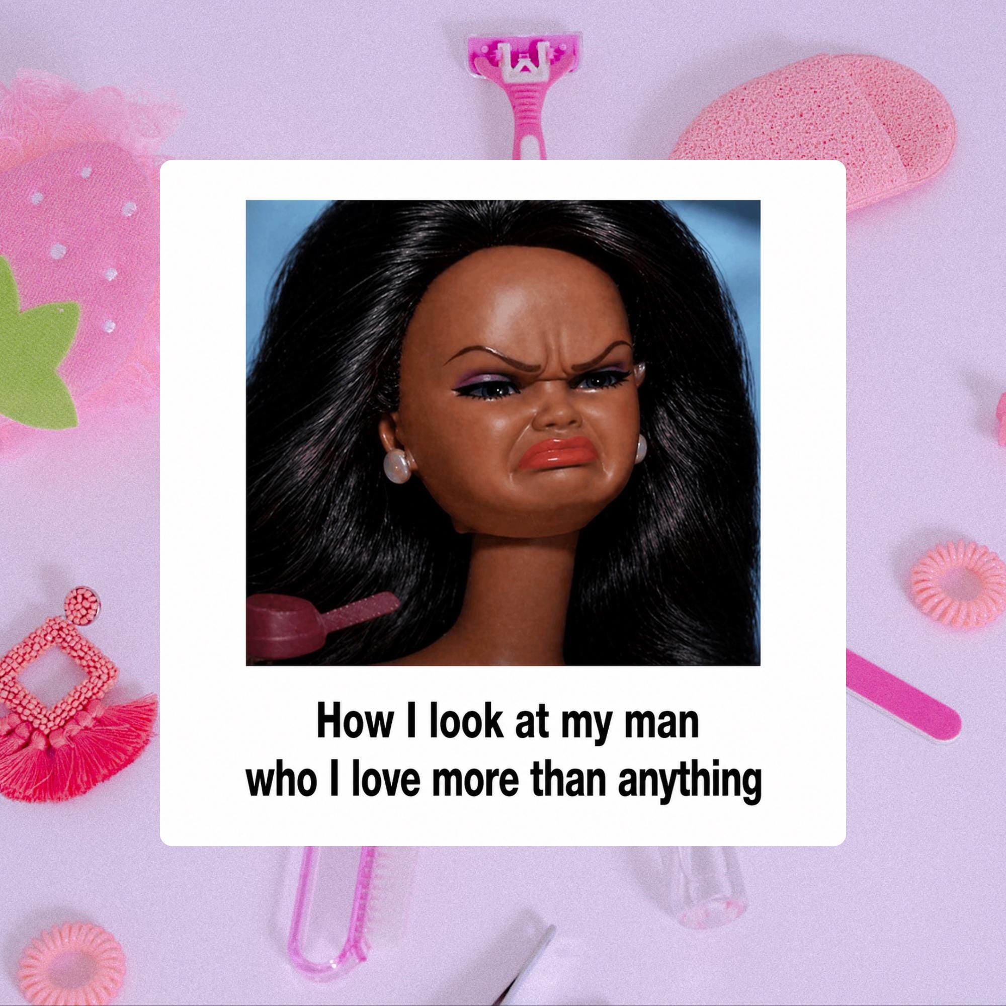 Meme Sticker, Sassy Doll Humor, Relationship Attitude Decal