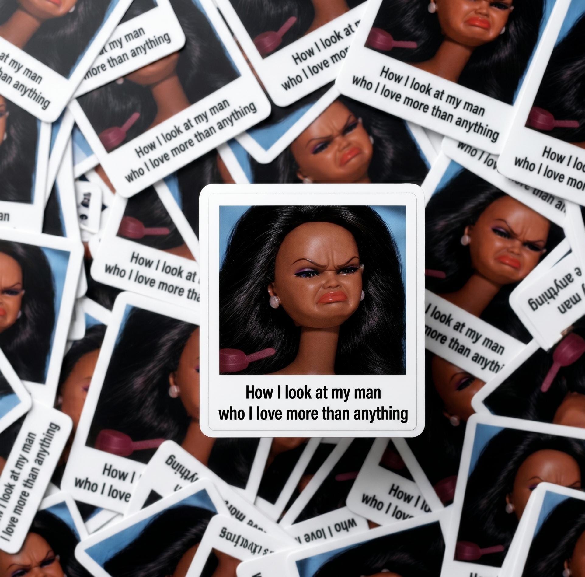 Meme Sticker, Sassy Doll Humor, Relationship Attitude Decal