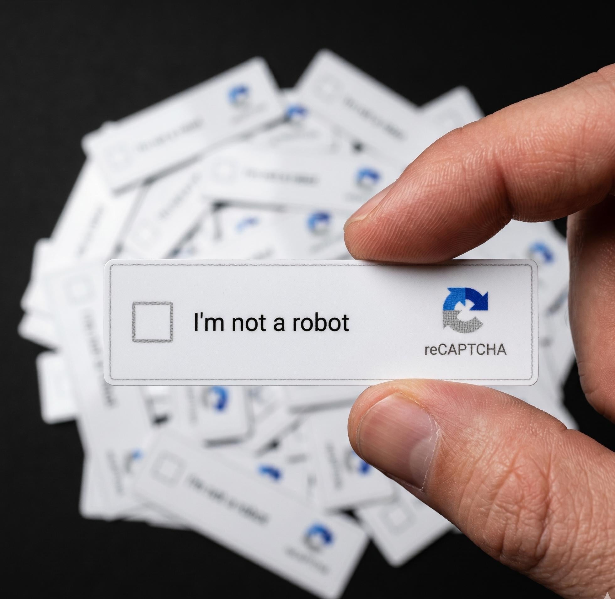 I'm Not a Robot CAPTCHA Stickers, Internet Meme Humor Decals (10pcs)