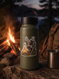 Horror Sticker, Wendigo Campfire Sticker, Cryptid Vinyl Decal, Spooky S'mores Meme Art