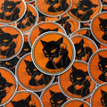 Retro Black Cat Calling Sticker, Vintage Style Vinyl Decal (Waterproof)