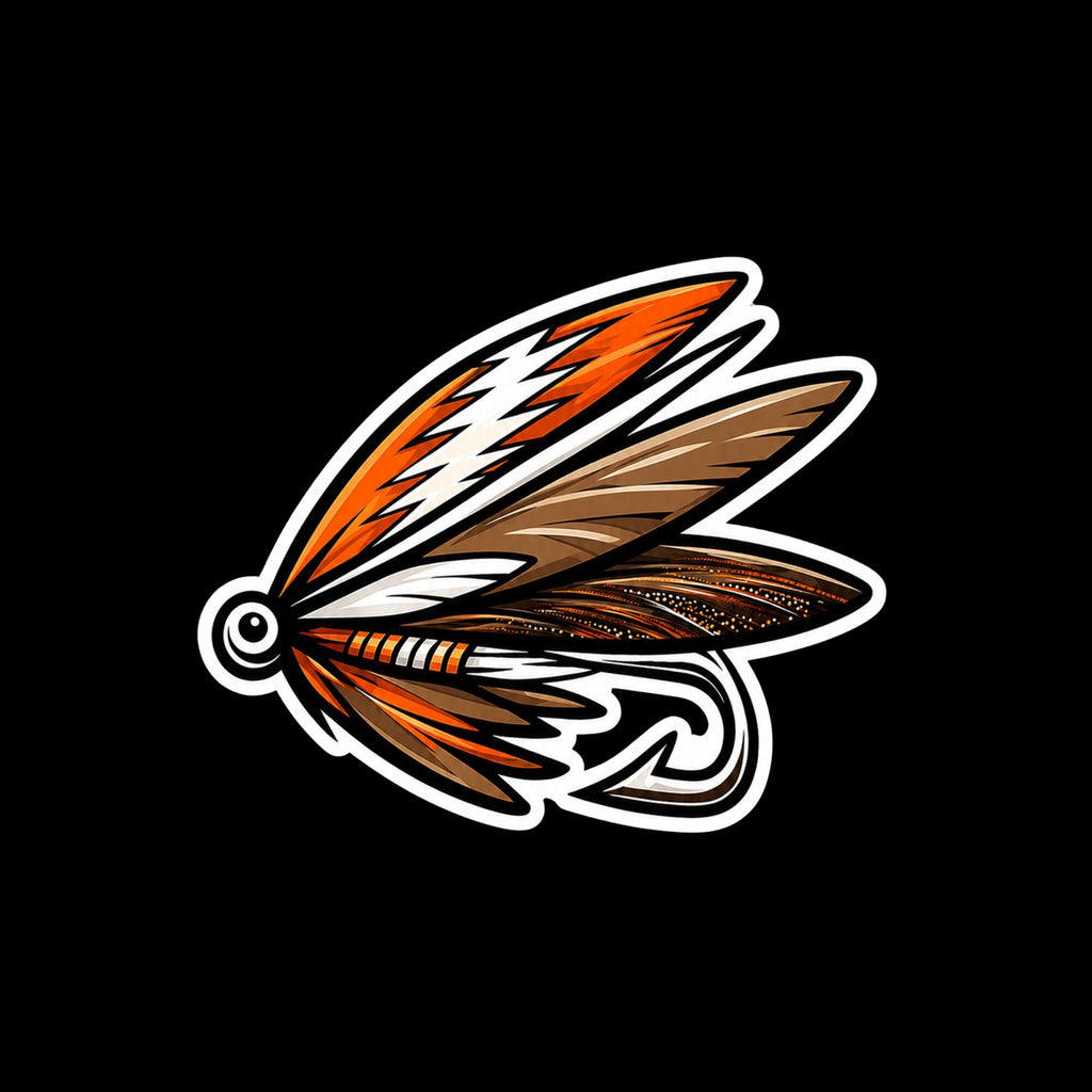 Fly Fishing Lure Stickers (4pc) – Trout Bait, Angler Decals, Tackle Box Vinyl