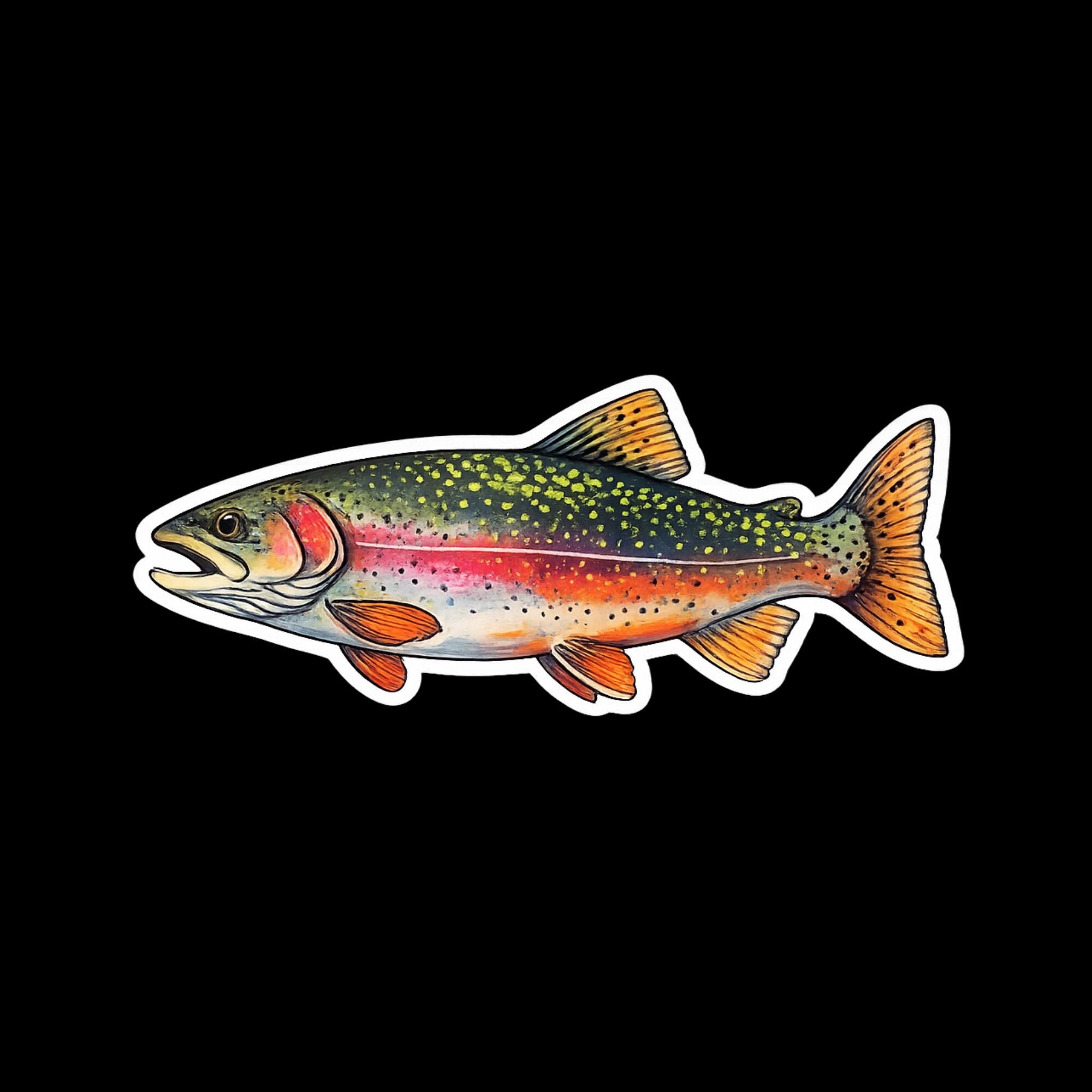 Rainbow Trout Sticker, Fly Fishing Art, Waterproof Decal
