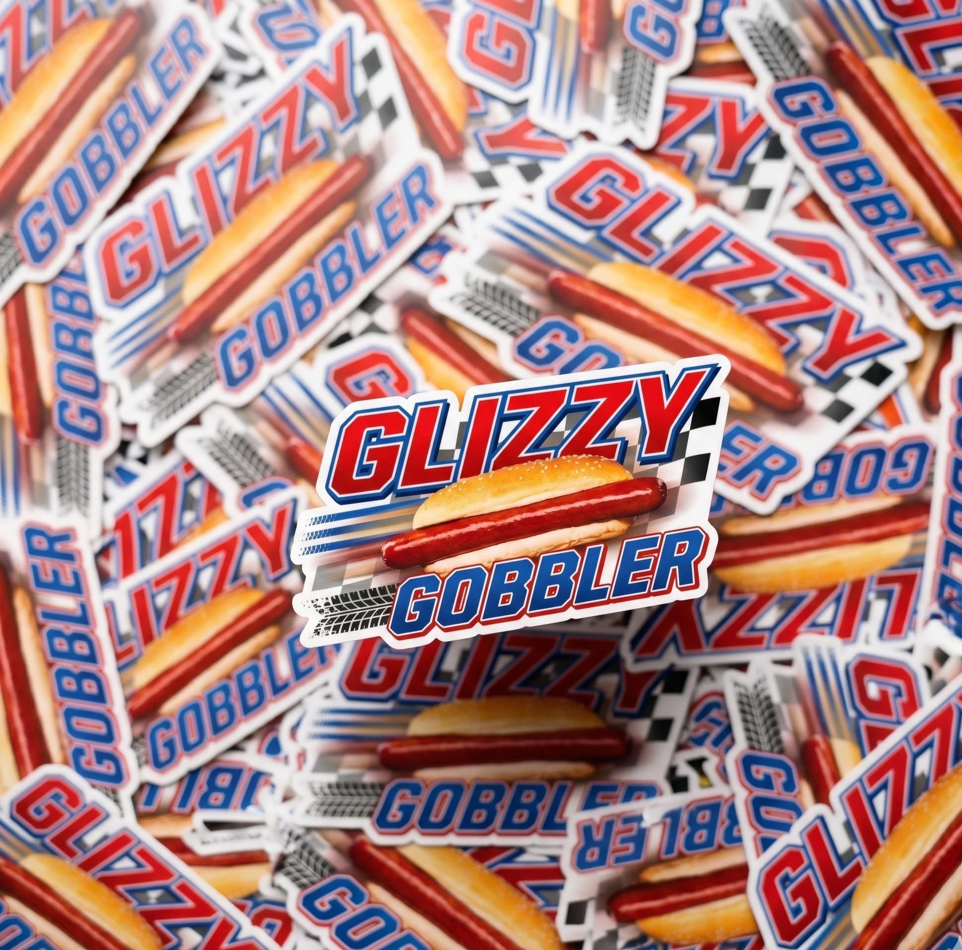 Glizzy Gobbler Sticker, Funny Hot Dog Meme, Food Humor Decal, Viral Internet Sticker
