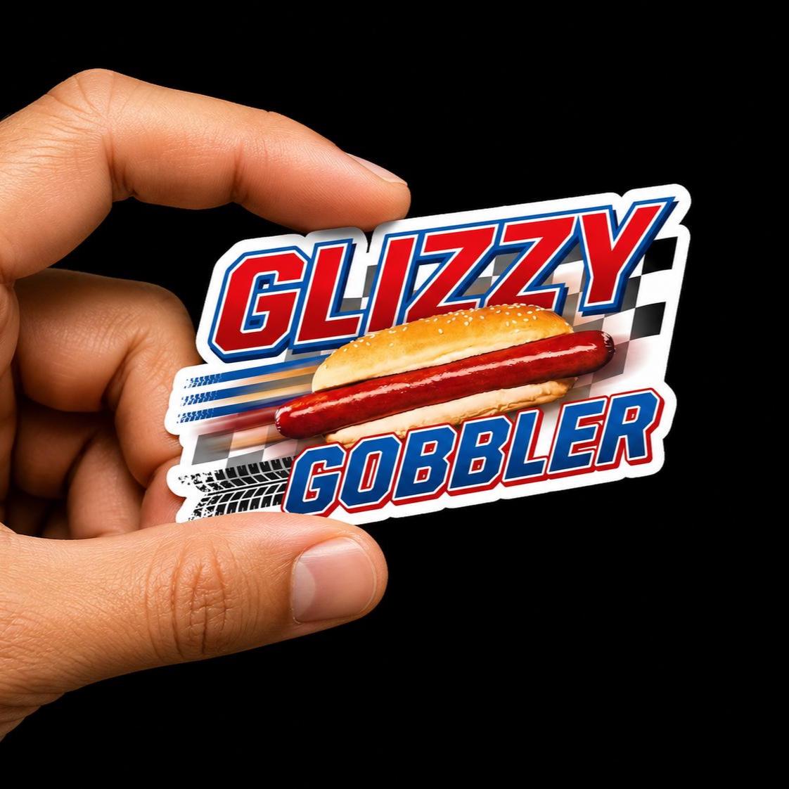 Glizzy Gobbler Sticker, Funny Hot Dog Meme, Food Humor Decal, Viral Internet Sticker