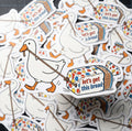 Funny Goose Sticker, Let's Get This Bread Decal, Food Pun Laptop Sticker Gift