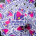 Bubble Guts Taco Parody Sticker, Funny Fast Food Meme Decal (Waterproof Vinyl)