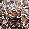 Smiling Pedro Meme Sticker, Viral Reaction Face Decal, Laptop Water Bottle Humor Graphic