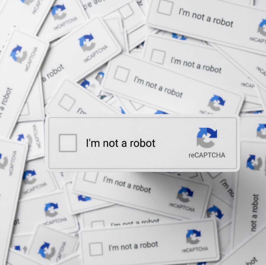 I'm Not a Robot CAPTCHA Stickers, Internet Meme Humor Decals (10pcs)