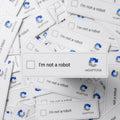 I'm Not a Robot CAPTCHA Stickers, Internet Meme Humor Decals (10pcs)