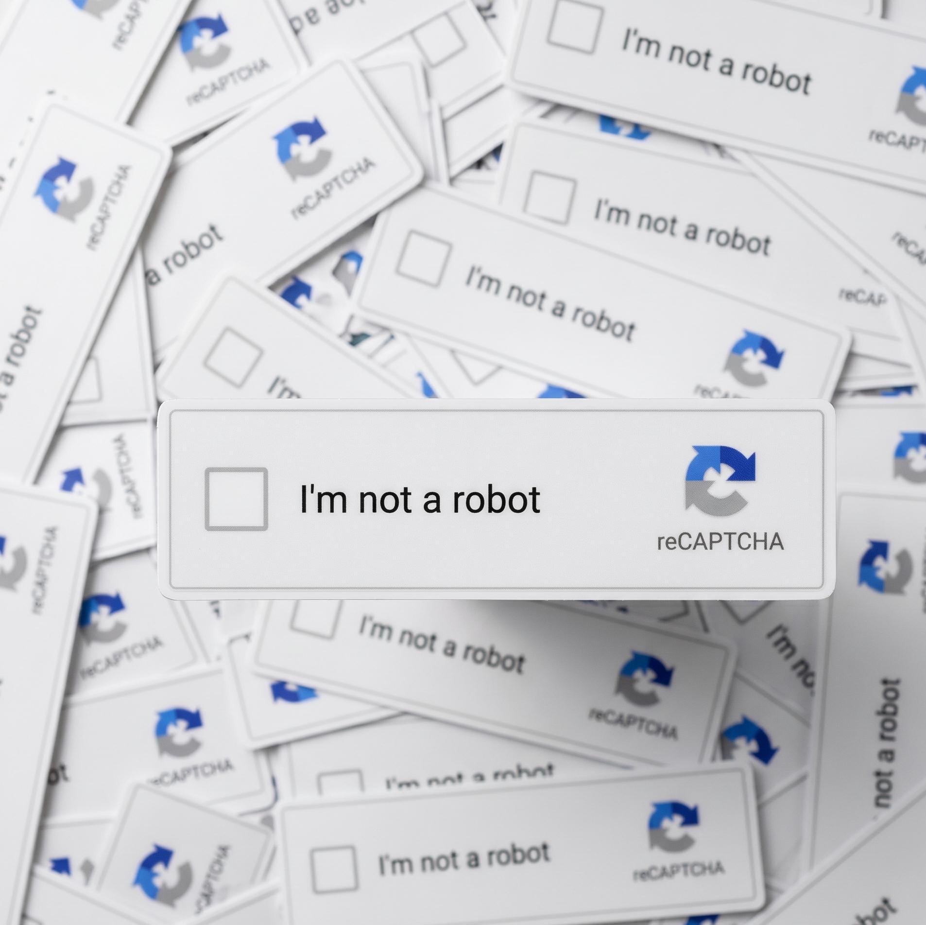 I'm Not a Robot CAPTCHA Stickers, Internet Meme Humor Decals (10pcs)